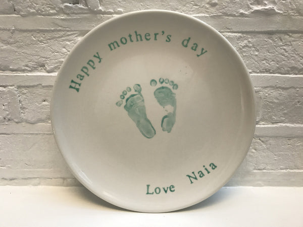 Plate coupe (perfect for baby or family handprints)