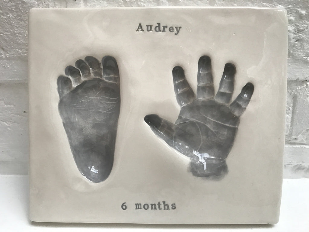 Baby handprint and footprint clay kit
